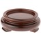 Plymor Walnut Round Wood Veneer Footed Display Base, 3" W x 3" D x 1.25" H (2" Display Diameter)